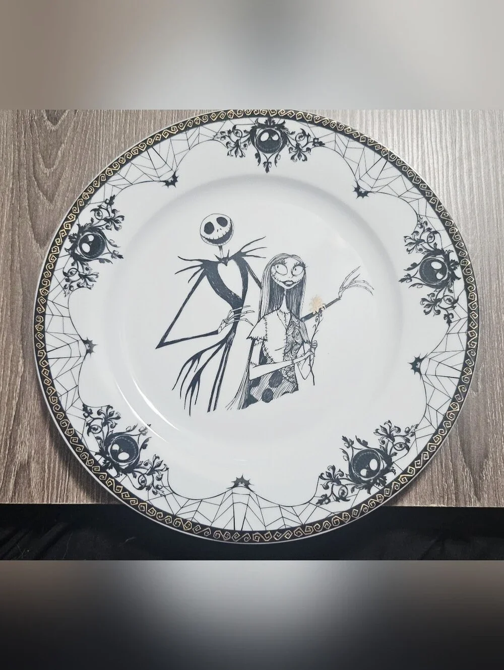 The Nightmare Before Christmas Jack & Sally Decorative Plate by Zrike NWT :CHIP: